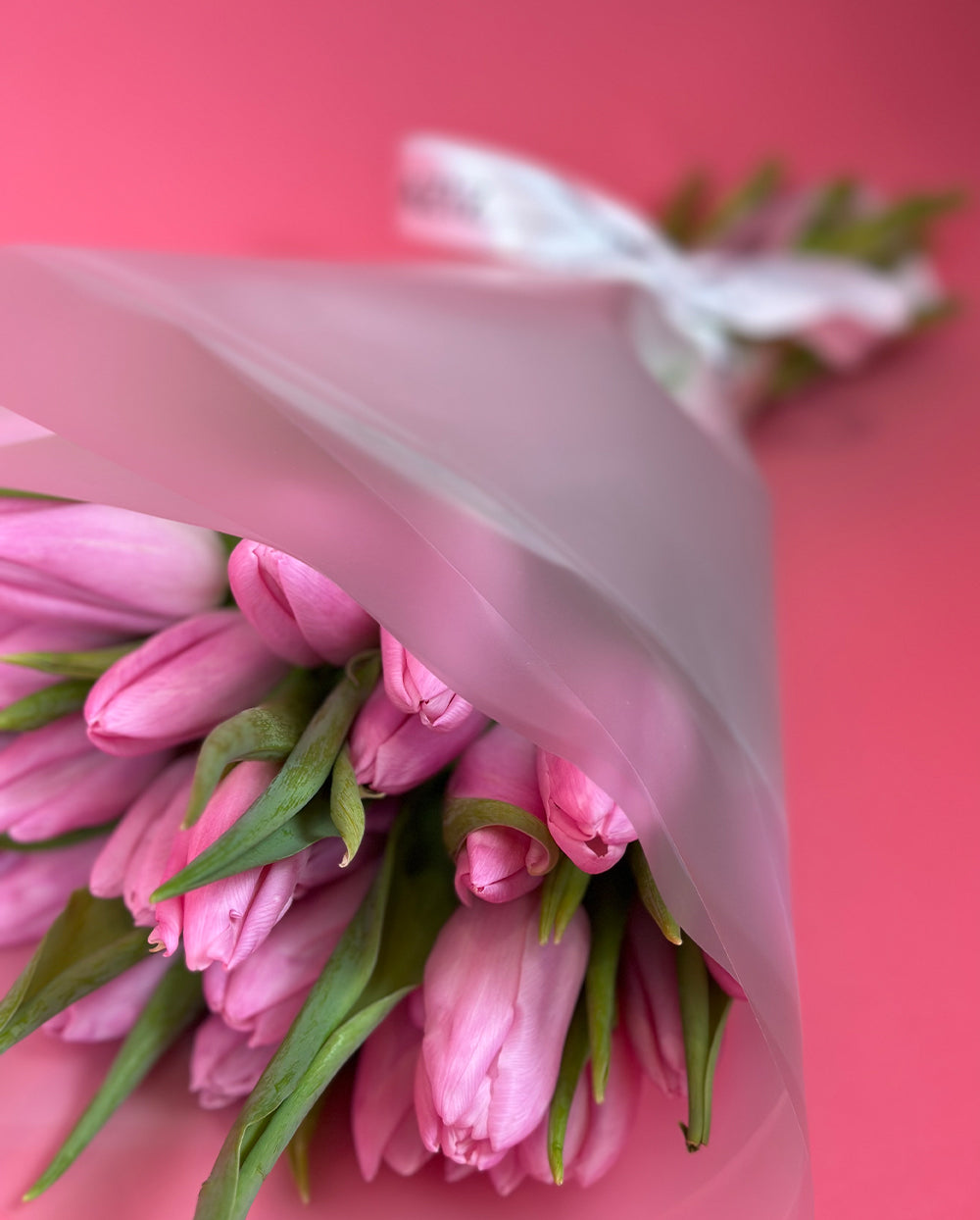 باقة زهور التوليب الوردي (30 توليب)